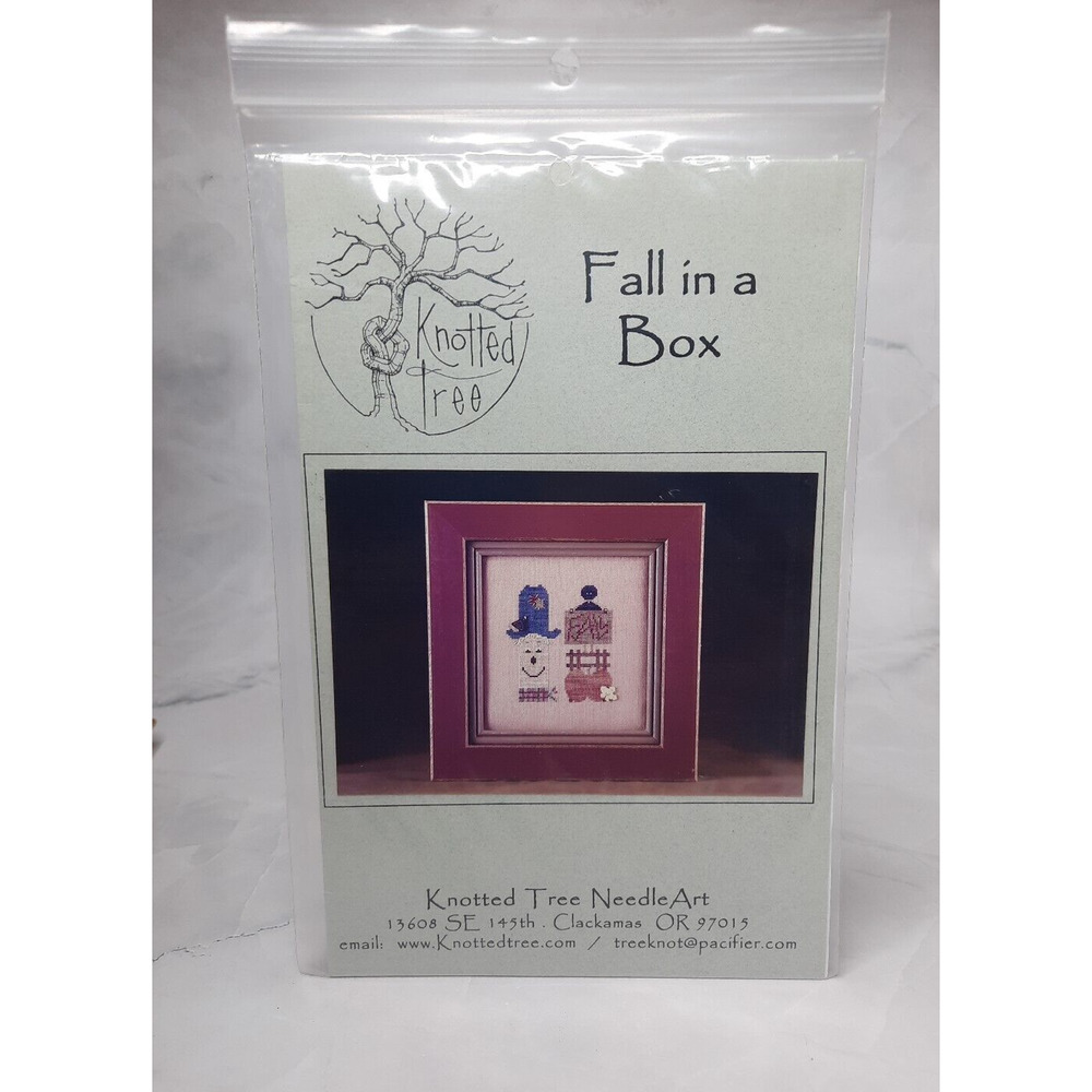 Vintage Knotted Tree Cross Stitch Design Fall In A Box